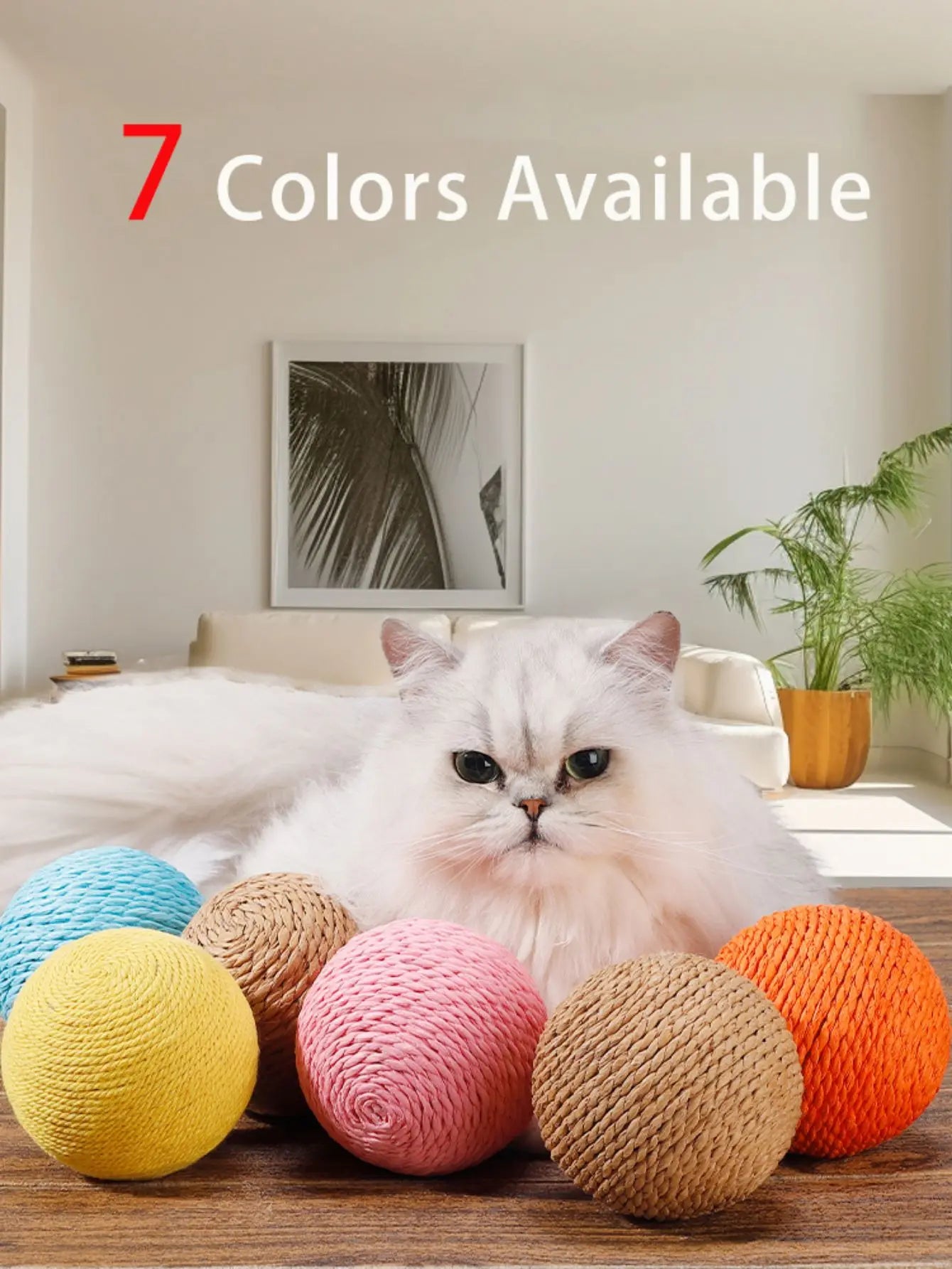 10CM Interactive Sisal Cat Scratching Ball Toy