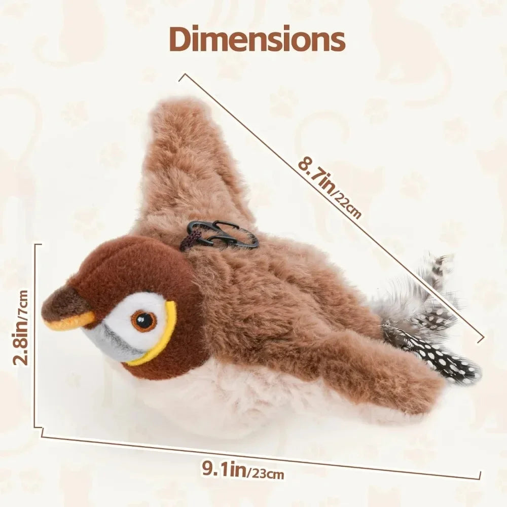 Remote Control Cat Toy Interactive Electric Fluttering Sparrow