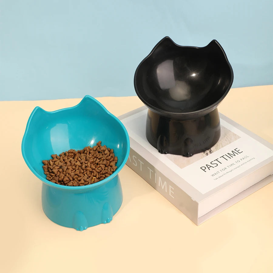 1pc Elevated Cat Bowl with Tilt