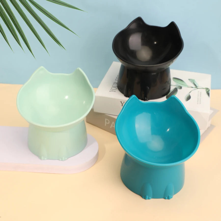 1pc Elevated Cat Bowl with Tilt