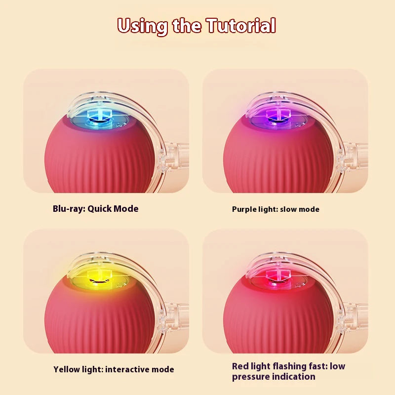 Cat Interactive Ball Toys Automatic Rolling Ball Rechargeable