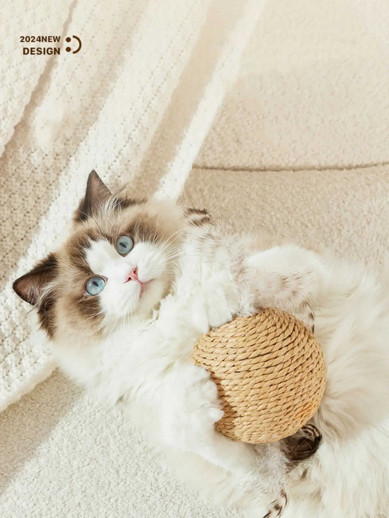 10CM Interactive Sisal Cat Scratching Ball Toy