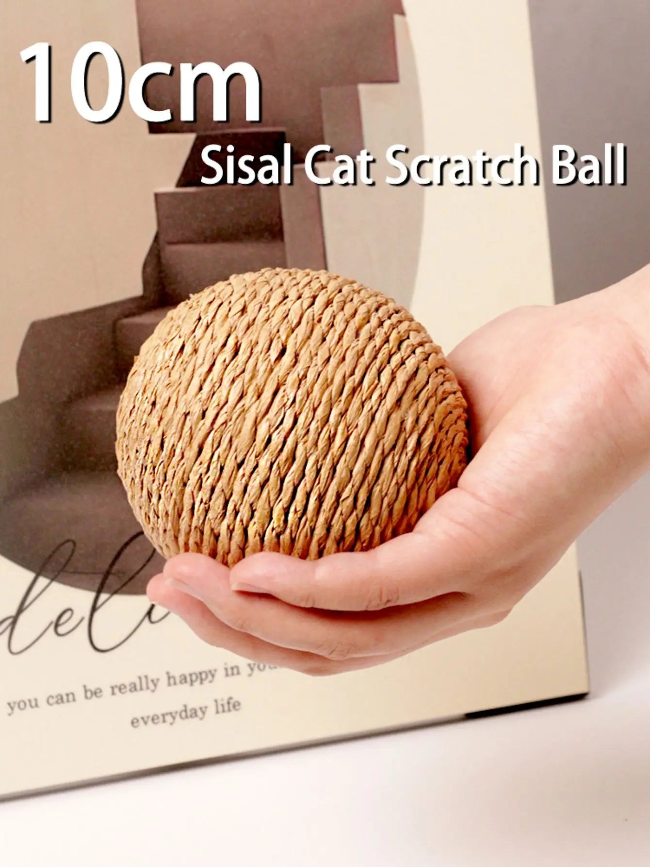 10CM Interactive Sisal Cat Scratching Ball Toy