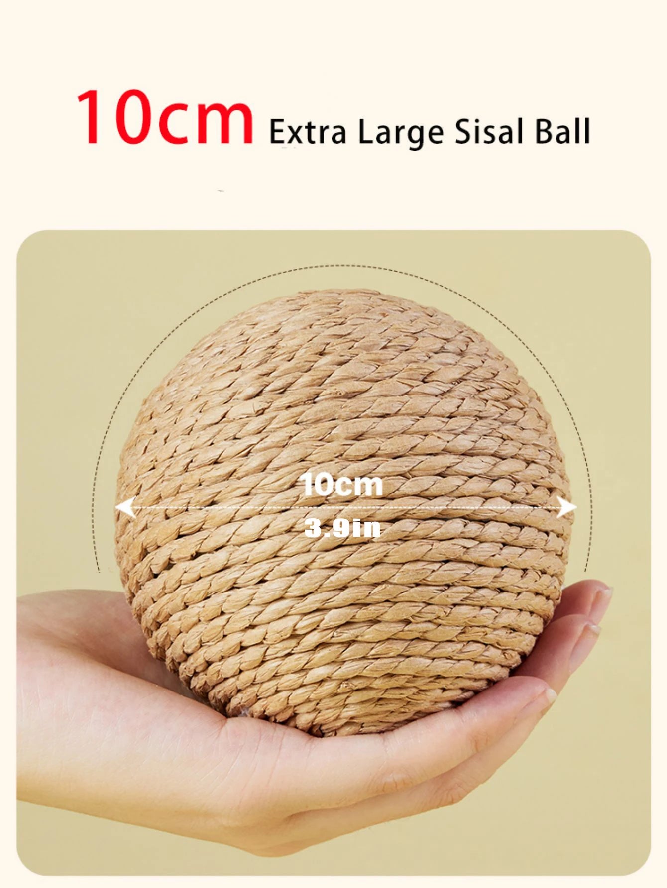 10CM Interactive Sisal Cat Scratching Ball Toy