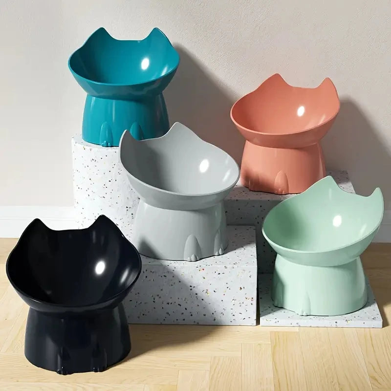 1pc Elevated Cat Bowl with Tilt