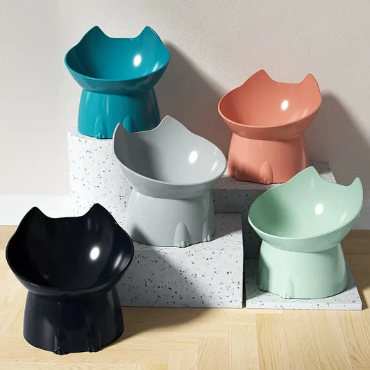 1pc Elevated Cat Bowl with Tilt